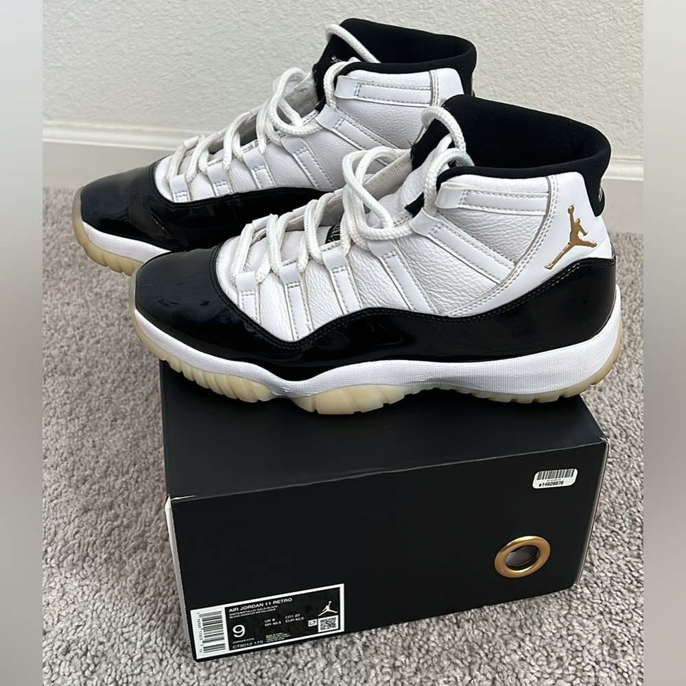 Air Jordan 11 Retro DMP Concord Size 9 - Black/White/Gold - OG Box